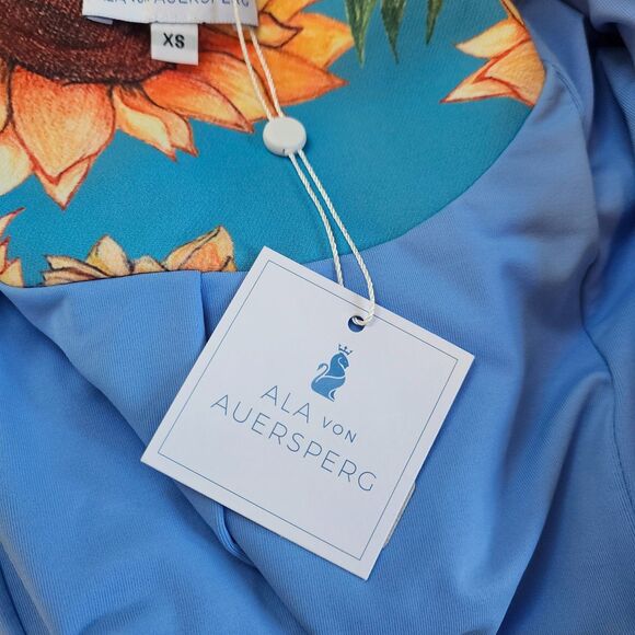 Ala von Auersperg Sunflower Vest XS Lilla Stretch Knit Silk Blend High Neck Zip - Picture 8 of 11